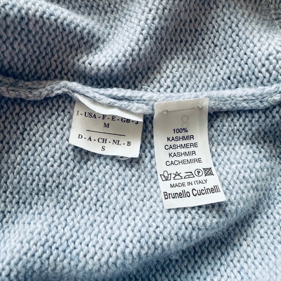 BRUNELLO CUCINELLI Gray Cowl Neck Sweater - Picture 6 of 6